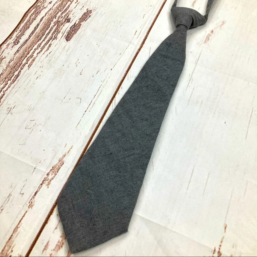George Neck Tie Hook & Loop Strap Steel Gray Sz 12in